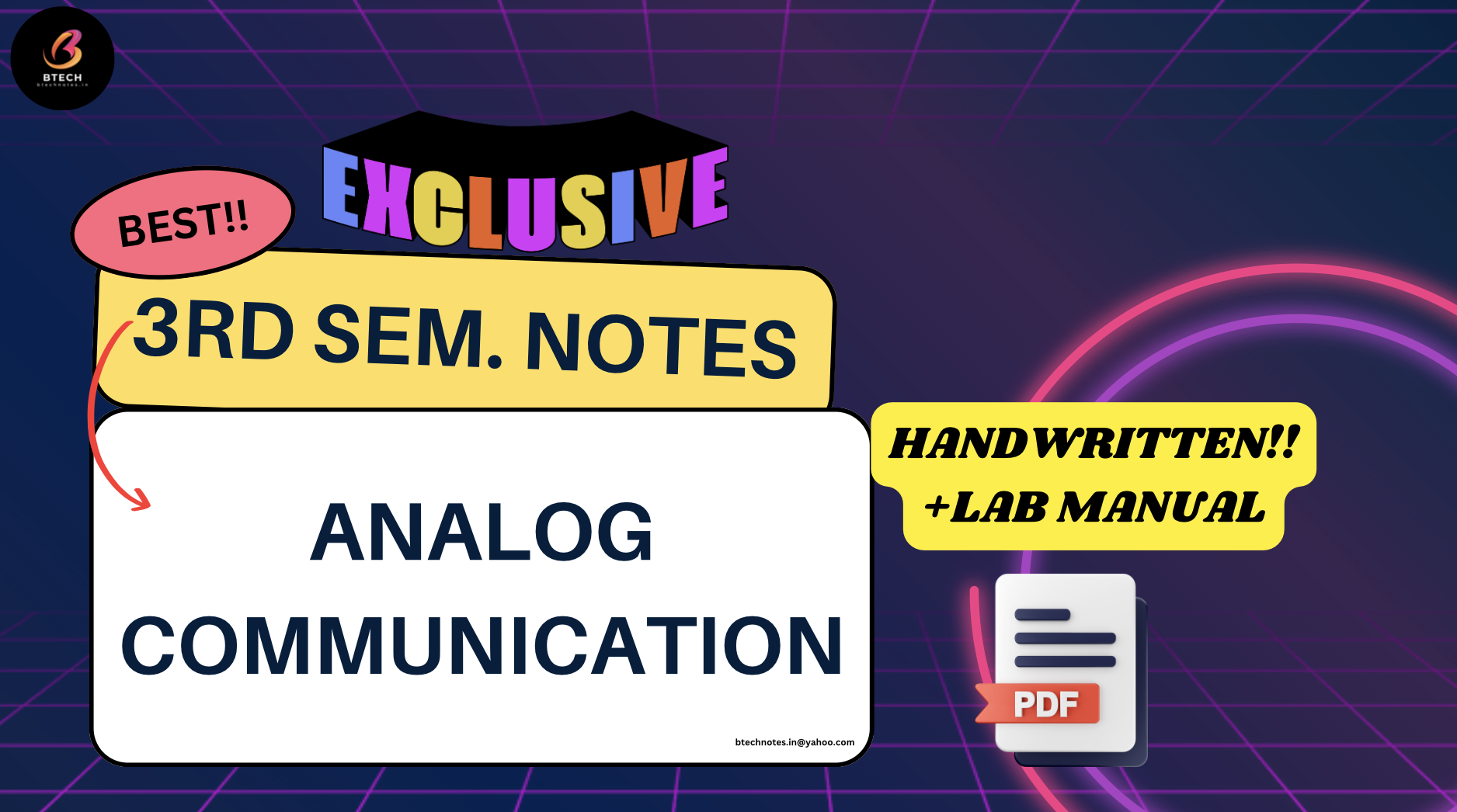 Analogue Communication B.Tech Third Semester Notes